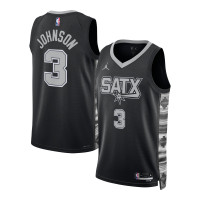 Джерси Unisex San Antonio Spurs Keldon Johnson Jordan Brand Black Swingman - Statement Edition
