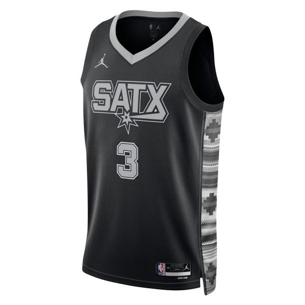 Джерси Unisex San Antonio Spurs Keldon Johnson Jordan Brand Black Swingman - Statement Edition