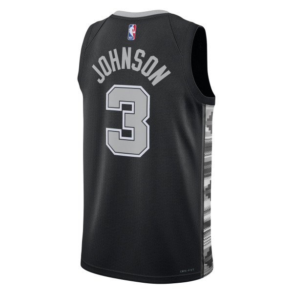 Джерси Unisex San Antonio Spurs Keldon Johnson Jordan Brand Black Swingman - Statement Edition
