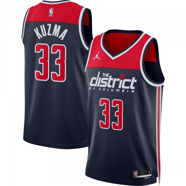 Игровая форма  Kyle Kuzma Washington Wizards Jordan Brand 2022/23 Statement Edition Swingman - Navy