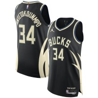 Джерси Milwaukee Bucks Giannis Antetokounmpo Jordan Brand Black Authentic Player - Statement Edition