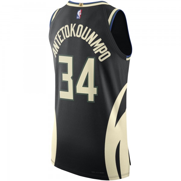 Джерси Milwaukee Bucks Giannis Antetokounmpo Jordan Brand Black Authentic Player - Statement Edition