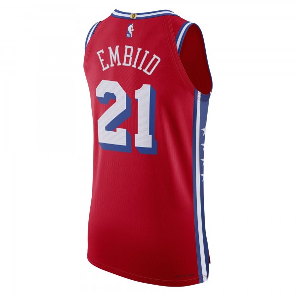 Игровая форма  Joel Embiid Philadelphia 76ers Jordan Brand 2022/23 Authentic - Statement Edition - Red