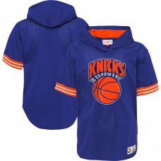 Детская футболка с капюшоном New York Knicks Mitchell & Ness Hardwood Classics Unbeaten - Royal