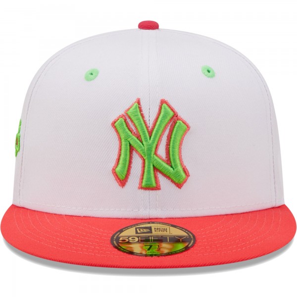 Бейсболка New York Yankees New Era 100th Anniversary Strawberry Lolli 59FIFTY - White/Coral