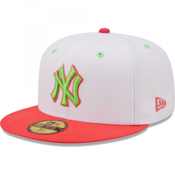 Бейсболка New York Yankees New Era 100th Anniversary Strawberry Lolli 59FIFTY - White/Coral