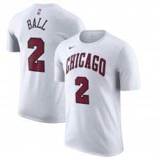 Именная футболка Lonzo Ball Chicago Bulls Nike 2022/23 City Edition - White