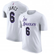LeBron James Los Angeles Lakers Nike 2022/23 City Edition Name & Number T-Shirt - White