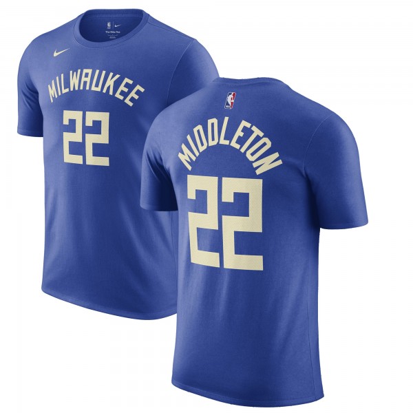Футболка Khris Middleton Milwaukee Bucks Nike 2022/23 City Edition - Royal