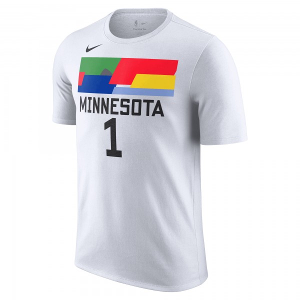 Футболка Anthony Edwards Minnesota Timberwolves Nike 2022/23 City Edition - White