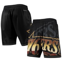 Шорты Philadelphia 76ers Mitchell & Ness Big Face 4.0 Fashion - Black