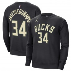 Кофта Giannis Antetokounmpo Milwaukee Bucks Jordan Brand Statement Name & Number - Black