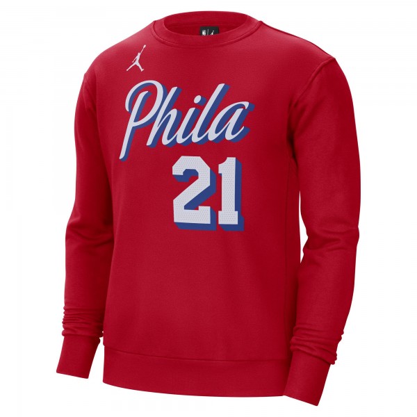 Кофта Joel Embiid Philadelphia 76ers Jordan Brand Statement Name & Number - Red