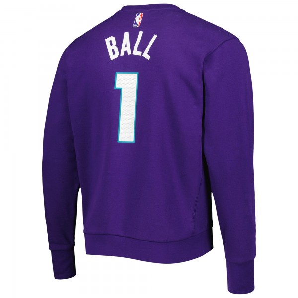 Кофта LaMelo Ball Charlotte Hornets Jordan Brand Statement Name & Number - Purple