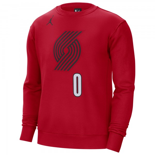 Кофта Damian Lillard Portland Trail Blazers Jordan Brand Statement Name & Number - Red