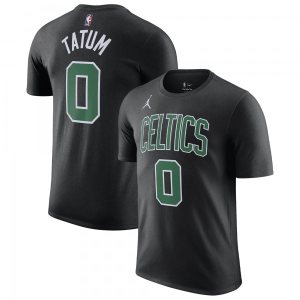 Футболка Jayson Tatum Boston Celtics Jordan Brand 2022/23 Statement Edition Name & Number - Black