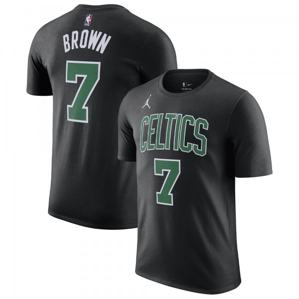 Футболка Jaylen Brown Boston Celtics Jordan Brand 2022/23 Statement Edition Name & Number - Black