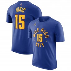 Именная футболка Nikola Jokic Denver Nuggets Jordan Brand 2022/23 Statement Edition - Blue