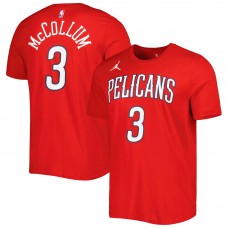 C.J. McCollum New Orleans Pelicans Jordan Brand 2022/23 Statement Edition Name & Number T-Shirt - Red