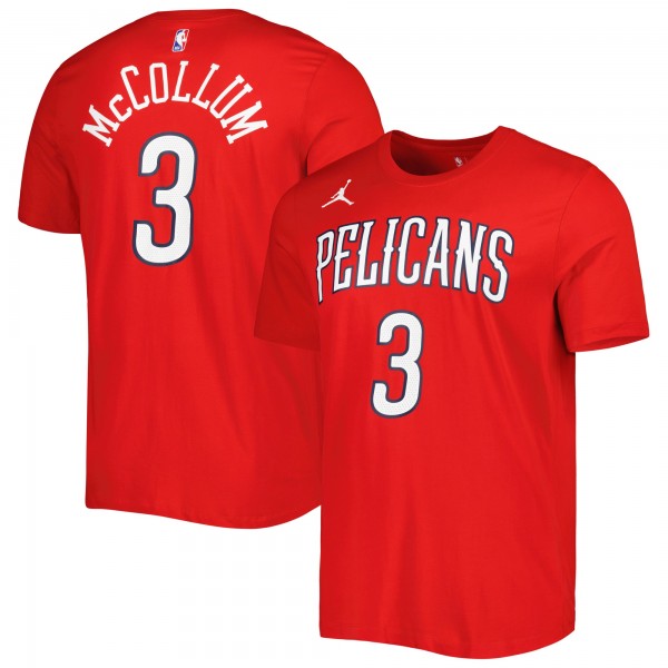 Футболка C.J. McCollum New Orleans Pelicans Jordan Brand 2022/23 Statement Edition - Red