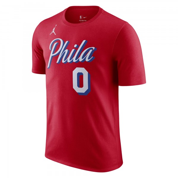 Именная футболка Tyrese Maxey Philadelphia 76ers Jordan Brand 2022/23 Statement Edition - Red