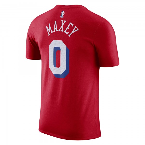 Именная футболка Tyrese Maxey Philadelphia 76ers Jordan Brand 2022/23 Statement Edition - Red