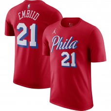 Футболка Joel Embiid Philadelphia 76ers Jordan Brand 2022/23 Statement Edition - Red