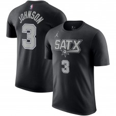 Футболка Keldon Johnson San Antonio Spurs Jordan Brand 2022/23 Statement Edition Name & Number - Black