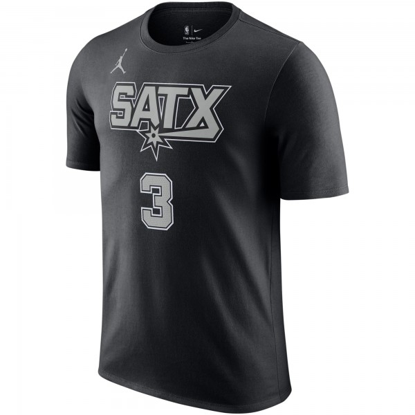 Футболка Keldon Johnson San Antonio Spurs Jordan Brand 2022/23 Statement Edition Name & Number - Black