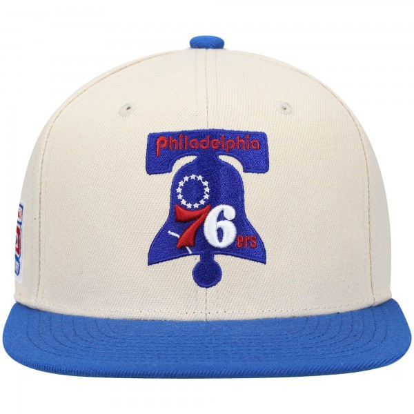 Бейсболка Philadelphia 76ers Mitchell & Ness Hardwood Classics NBA 35th Anniversary - Cream