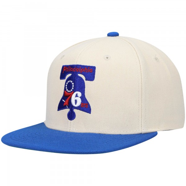 Бейсболка Philadelphia 76ers Mitchell & Ness Hardwood Classics NBA 35th Anniversary - Cream