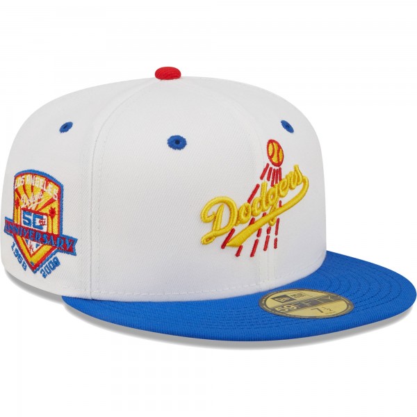Бейсболка Los Angeles Dodgers New Era 50th Anniversary Cherry Lolli 59FIFTY - White/Royal