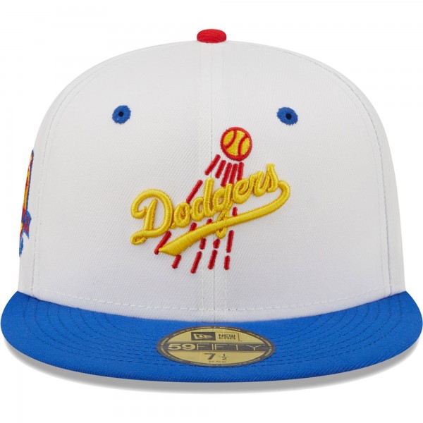 Бейсболка Los Angeles Dodgers New Era 50th Anniversary Cherry Lolli 59FIFTY - White/Royal