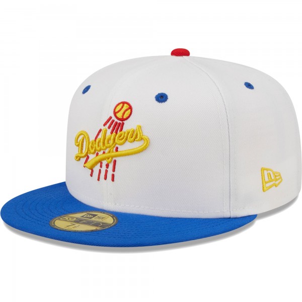 Бейсболка Los Angeles Dodgers New Era 50th Anniversary Cherry Lolli 59FIFTY - White/Royal