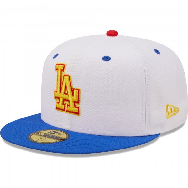 Бейсболка Los Angeles Dodgers New Era 75th World Series Cherry Lolli 59FIFTY - White/Royal