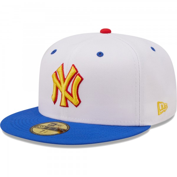 Бейсболка New York Yankees New Era 1999 World Series Cherry Lolli 59FIFTY - White/Royal