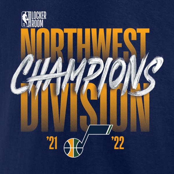Футболка Utah Jazz 2022 Northwest Division Champions Locker Room - Navy