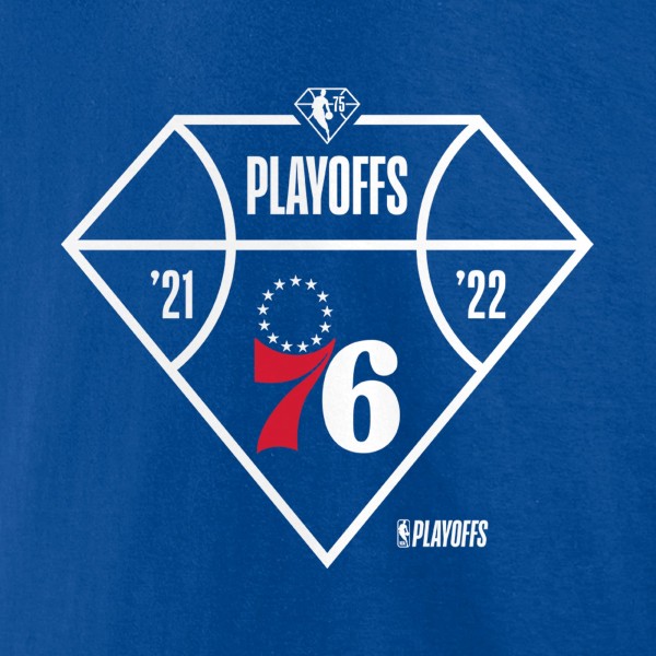 Футболка Philadelphia 76ers 2022 NBA Playoffs Diamond - Royal