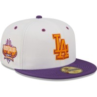 Бейсболка Los Angeles Dodgers New Era 40th Anniversary at Dodger Stadium Grape Lolli 59FIFTY - White/Purple