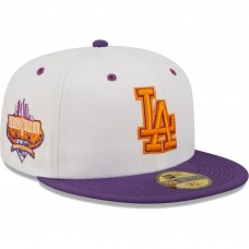 Бейсболка Los Angeles Dodgers New Era 40th Anniversary at Dodger Stadium Grape Lolli 59FIFTY - White/Purple