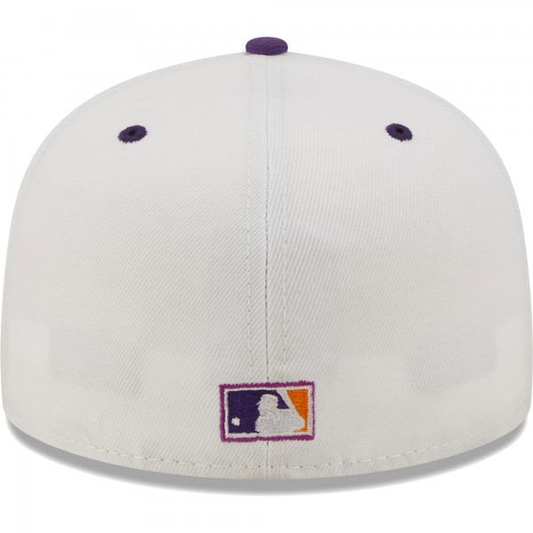 Бейсболка Los Angeles Dodgers New Era 40th Anniversary at Dodger Stadium Grape Lolli 59FIFTY - White/Purple