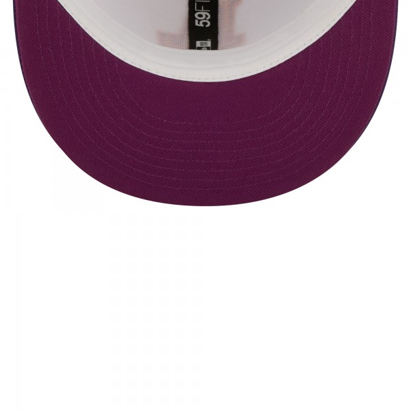 Бейсболка Los Angeles Dodgers New Era 40th Anniversary at Dodger Stadium Grape Lolli 59FIFTY - White/Purple