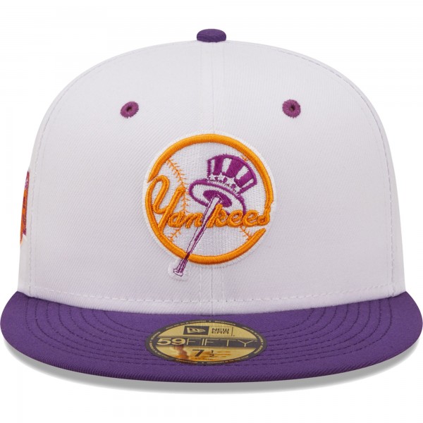 Бейсболка New York Yankees New Era Final Season at the Original Yankee Stadium Grape Lolli 59FIFTY - White/Purple