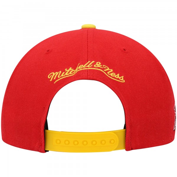Бейсболка Atlanta Hawks Mitchell & Ness Hardwood Classics - Red/Gold