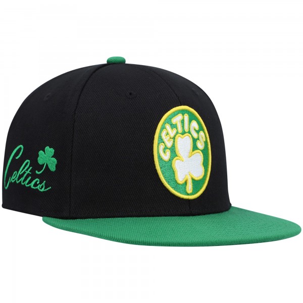 Бейсболка Boston Celtics Mitchell & Ness Hardwood Classics - Black/Kelly Green