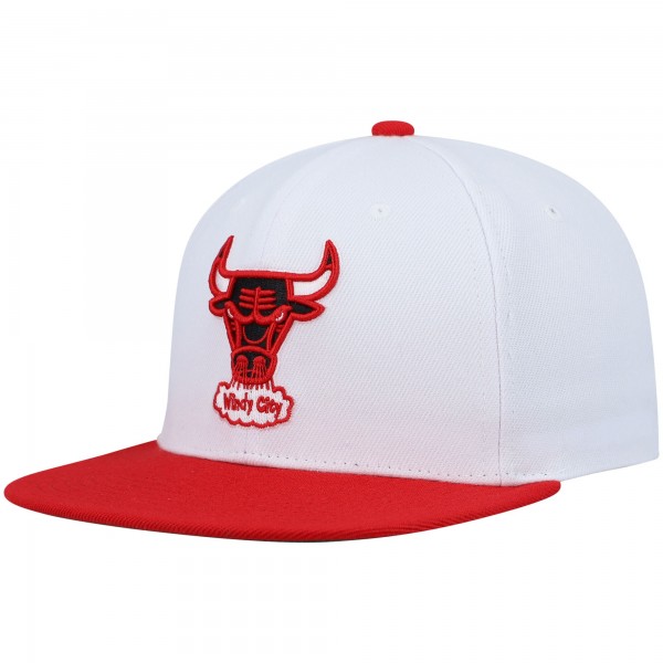 Бейсболка Chicago Bulls Mitchell & Ness White/Red Hardwood Classics