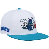 Бейсболка Charlotte Hornets Mitchell & Ness White/Teal Hardwood Classics