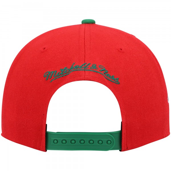 Бейсболка Milwaukee Bucks Mitchell & Ness Hardwood Classics - Red/Green