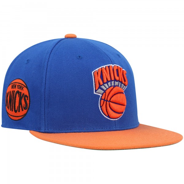 Бейсболка New York Knicks Mitchell & Ness Hardwood Classics - Blue/Orange