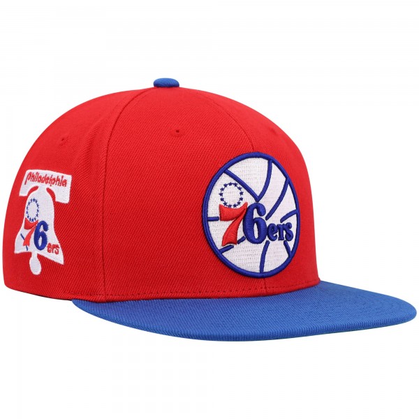 Бейсболка Philadelphia 76ers Mitchell & Ness Hardwood Classics - Red/Royal